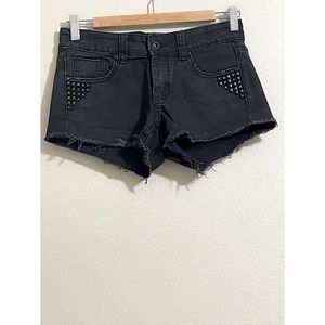 Understar Black Studded Shorts 25